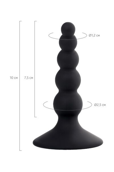 Анальная втулка POPO TOYFA Bootes, черная, 10 см
