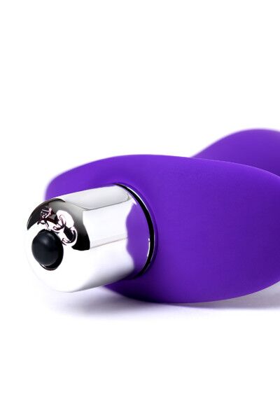 Анальная пробка с вибрацией A-Toys by TOYFA размера M, фиолетовая, 12,9 см