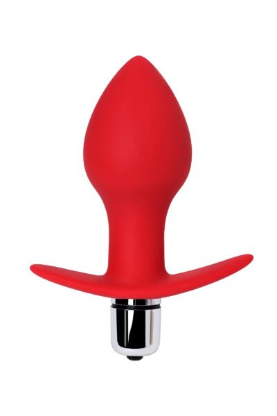 Анальная вибровтулка ToDo by Toyfa Glam, силикон, красная, 9,7 см