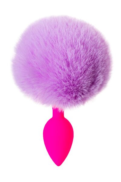 Анальная втулка с хвостом ToDo by Toyfa Sweet bunny, розово-фиолетовый, 13 см