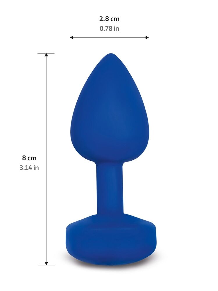 Анальная пробка с вибрацией Fun Toys Gvibe Gplug 8 см Navy Blue