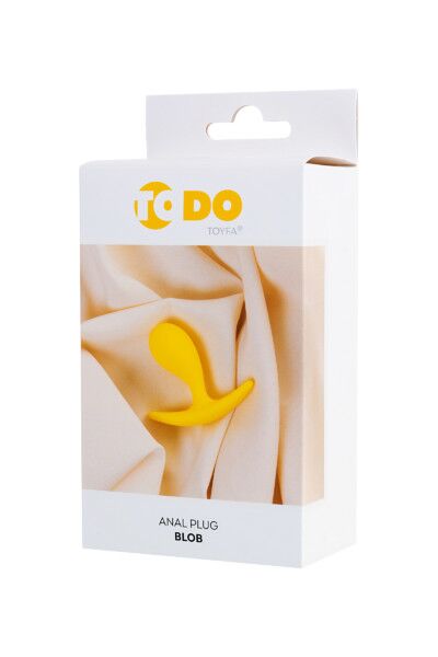 Анальная втулка ToDo by Toyfa Blob, силикон, желтая, 5,5 см