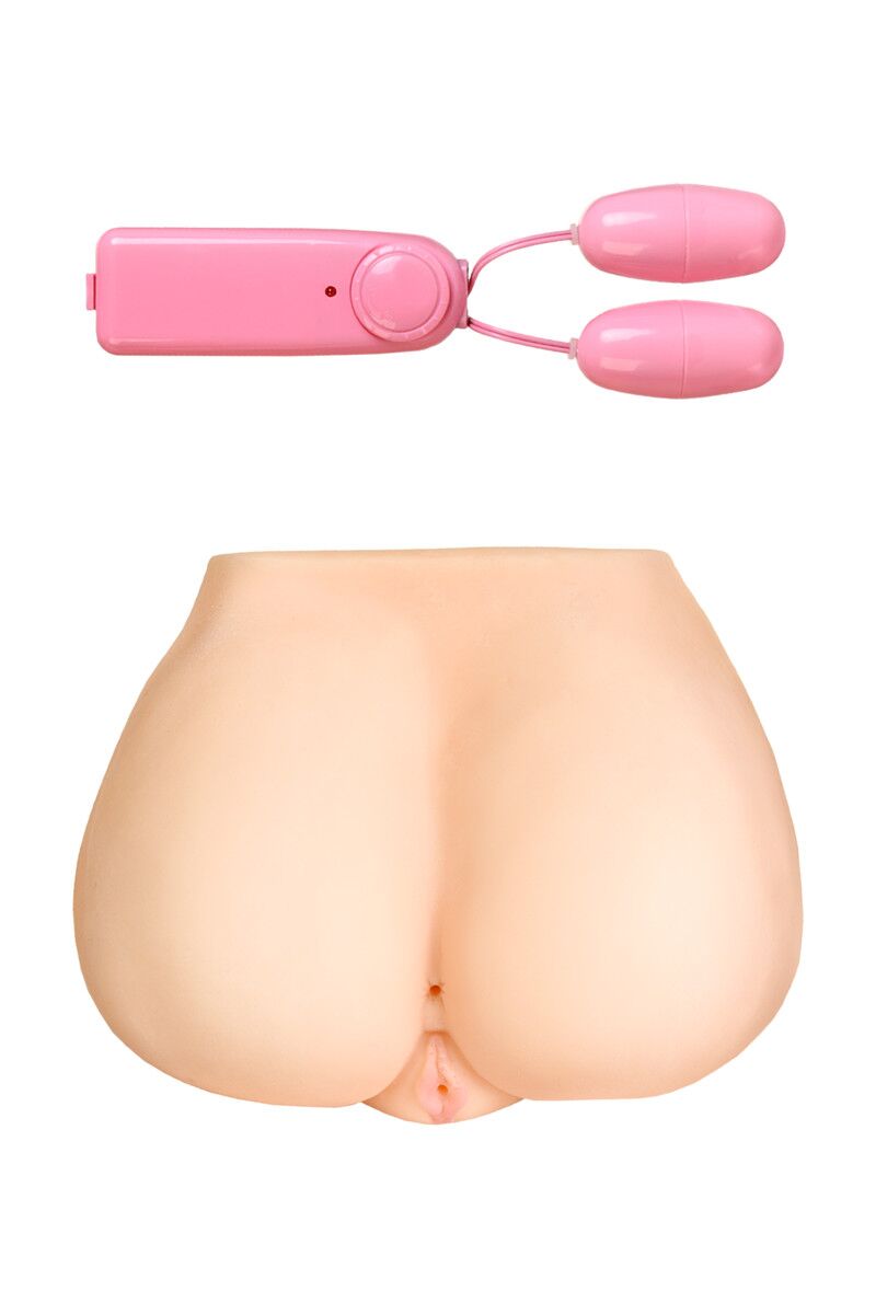 Мастурбатор реалистичный TOYFA Juicy Pussy Monique, с вибрацией, вагина и анус