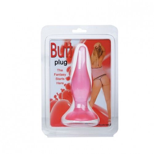 Анальная пробка Baile с присоской Butt plug розовая