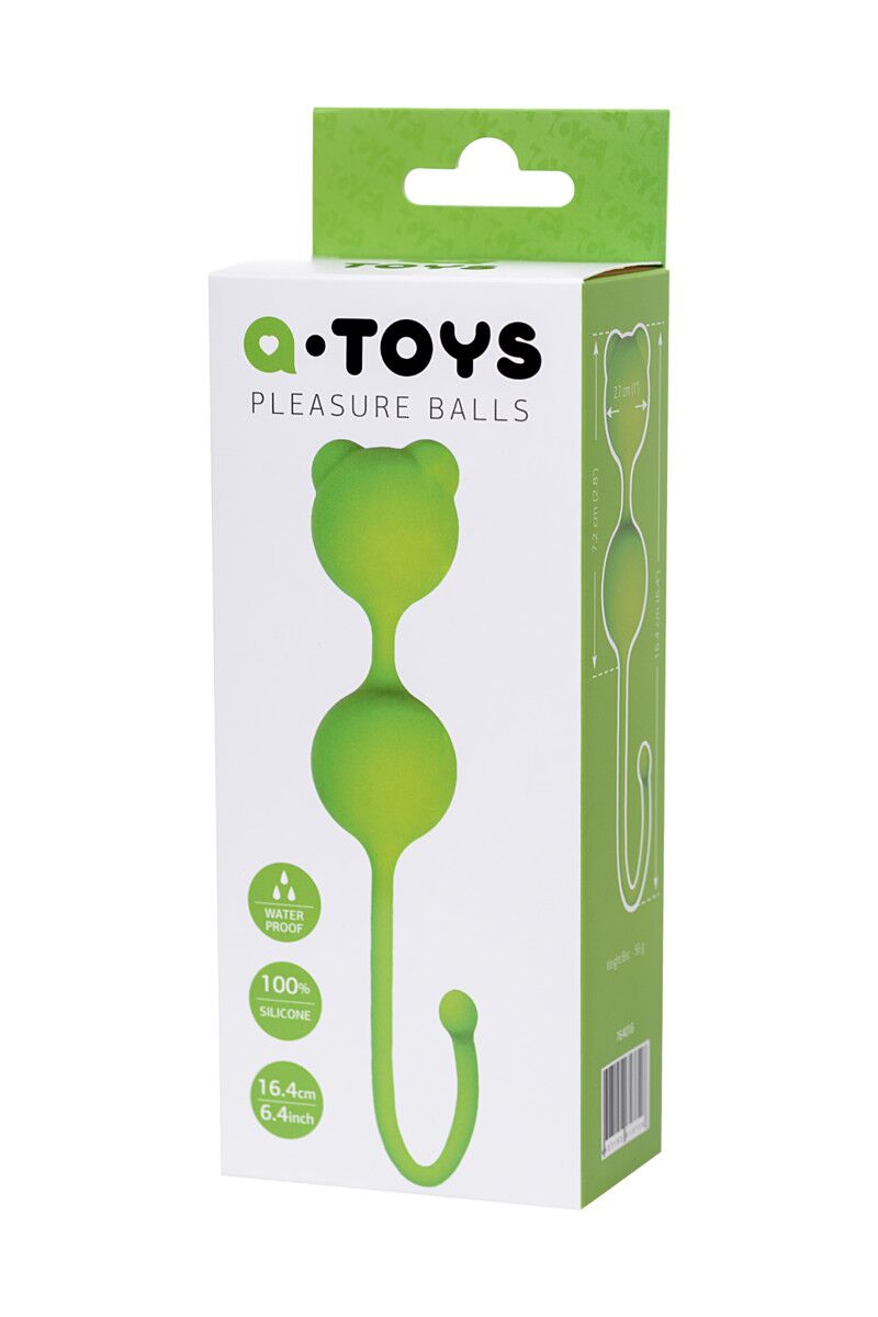 Вагинальные шарики A-Toys by TOYFA, силикон, зеленый, 2,7 см