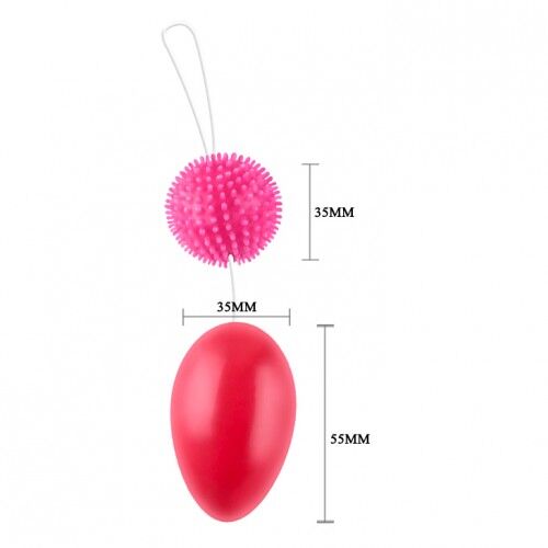 Анально-вагинальные шарики Baile со смещенным центром розовые