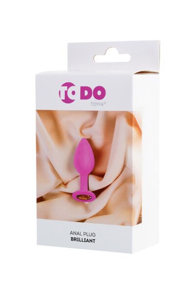 Анальная втулка ToDo by Toyfa Brilliant, силикон, розовая, 7 см
