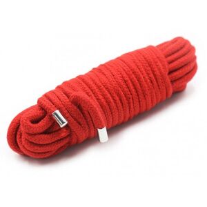 Красная бондажная веревка Kissexpo из хлопка 5 м