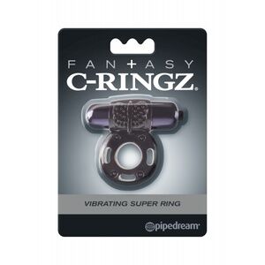 Эрекционное кольцо PipeDream с вибрацией Fantasy C-Ringz Vibrating Super Ring Black