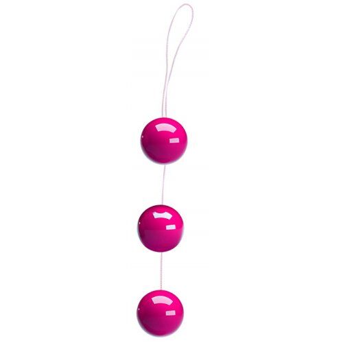Три вагинальных шарика на сцепке Baile Sexual Balls розовые