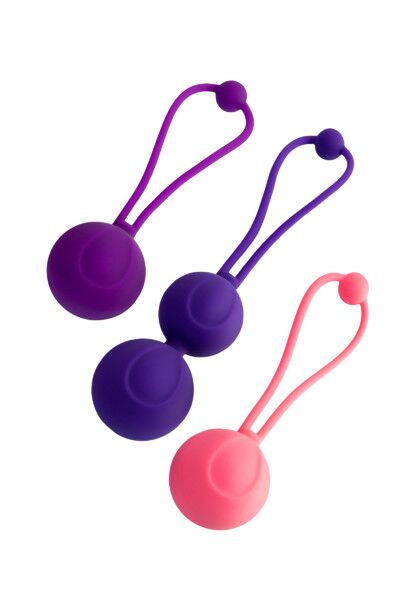 Набор вагинальных шариков L'EROINA by TOYFA Bloom, фиолетово-розовый,