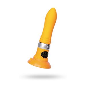 Нереалистичный вибратор Sexus Funny Five, Оранжевый, 18,5 см