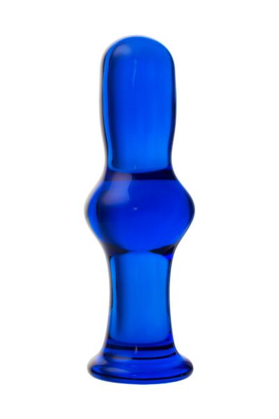 Анальная втулка Sexus Glass, стекло, синяя, 13,5 см