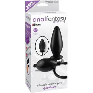 Анальная пробка PipeDream расширяющаяся AFC Inflatable Silicone Plug Black