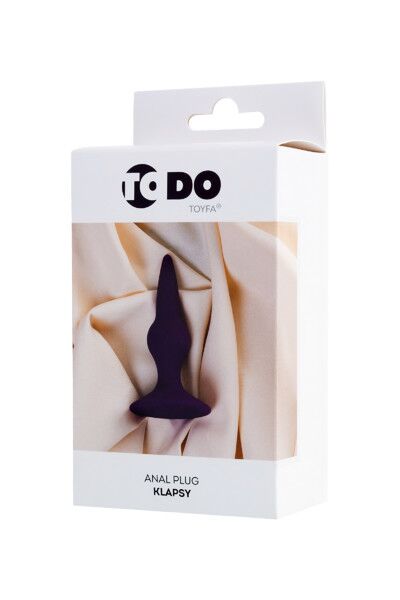 Анальная втулка ToDo by Toyfa Klapsy, силикон, фиолетовая, 10,5 см