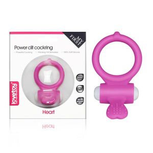 Виброкольцо Lovetoy розовое Power Heart Clit Cockring