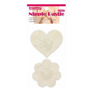 Пэстисы для груди Lovetoy Lace Heart and Flower Nipple Pasties (2 Pack)