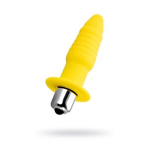 Анальная вибровтулка ToDo by Toyfa Lancy, 7 режимов вибрации, желтая, 11 см,