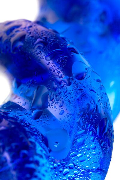 Анальная втулка Sexus Glass, синяя, 12 см