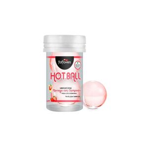 Лубрикант HotFlowers AROMATIC HOT BALL на масляной основе с ароматом клубники и шампанского