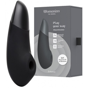 Бесконтактный клиторальный стимулятор Womanizer Enhance с вибрацией, черный
