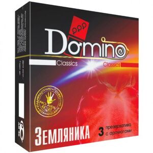 Презервативы Domino Classic с ароматом земляники 3 шт