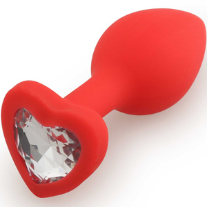 Анальная пробка Play Secrets Silicone Small, красный/прозрачный