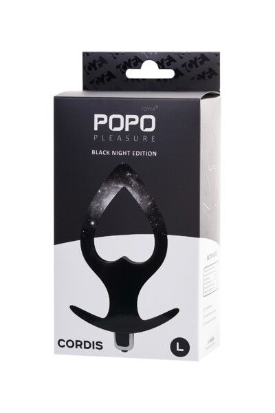 Анальная вибровтулка-расширитель POPO Pleasure by TOYFA Cordis, черная, 17 см