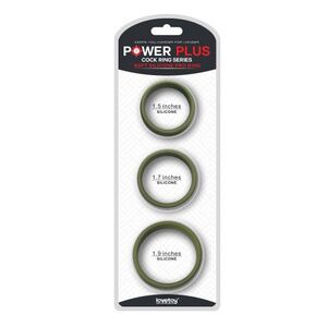 Набор эрекционных колец Lovetoy Power Plus Soft Silicone Pro Ring зеленый