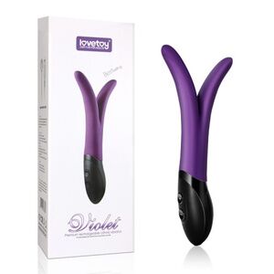 Двойной фиолетовый вибростимулятор Lovetoy VIOLET clitoris vibrator
