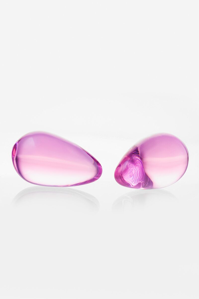 Вагинальные шарики Sexus Glass, стекло, розовые, 2,7 см