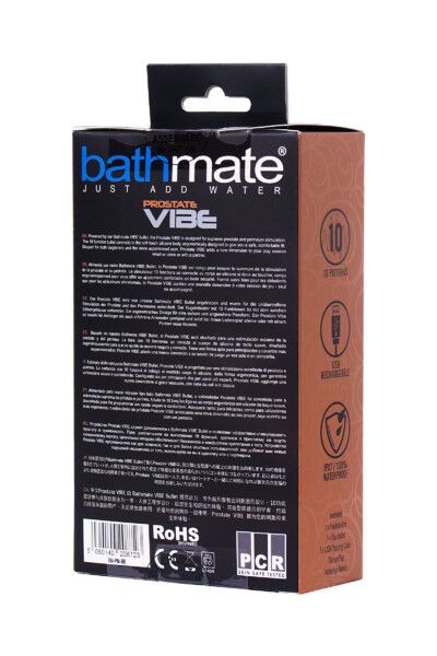 Стимулятор простаты Bathmate Vibe, Чёрный, 10,5 см