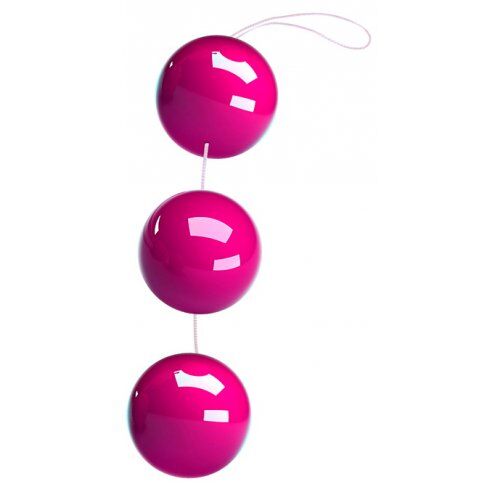Три вагинальных шарика на сцепке Baile Sexual Balls розовые