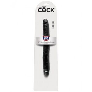 Двухсторонний фаллоимитатор PipeDream King Cock 12" Slim Double Dildo Black