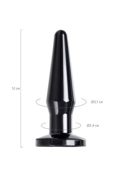 Анальная втулка TOYFA POPO Pleasure Gemini α, черная, 12,1 см