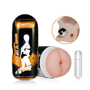 Мастурбатор Lovetoy в колбе с вибрацией Sex In A Can Vibra Anus Tunnel