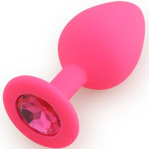 Анальная пробка Play Secrets Silicone Butt Plug Medium, розовый/ярко-розовый