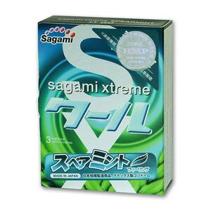 Презервативы Sagami Xtreme Mint латексные, с ароматом мяты 3шт