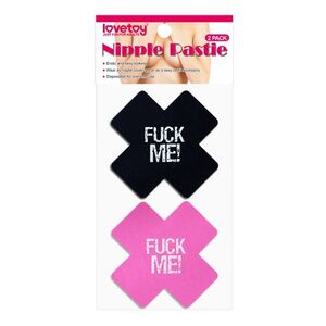 Пэстисы для груди Lovetoy FUCK ME Cross Pattern Nipple Pasties (2 Pack)