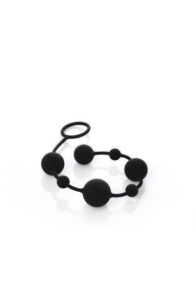 Анальная цепочка Toyfa A-toys с шариками, черный, 35,9см