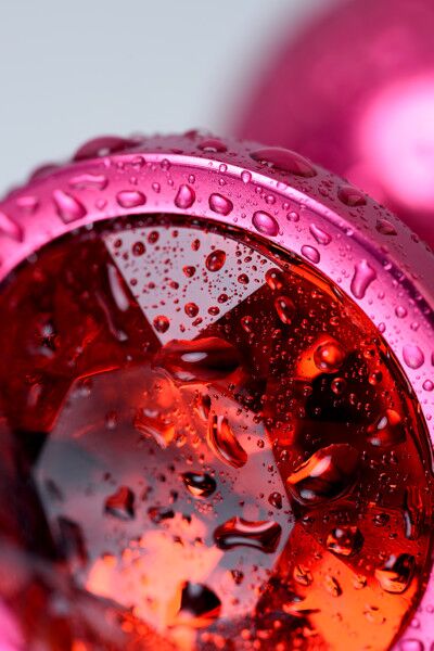 Анальный страз Metal by TOYFA, металл, красный, с кристалом цвета рубин 8,2 см