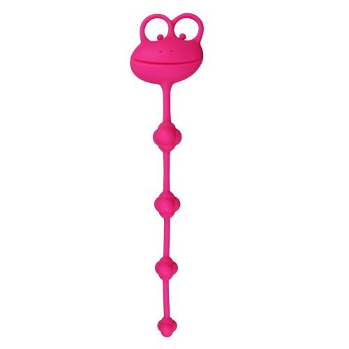 Анальная цепочка Lovetoy розовая Silicone Frog Anal Beads-Pink