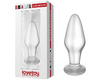 Анальная пробка из стекла прозрачная Lovetoy Glass Romance 10 см