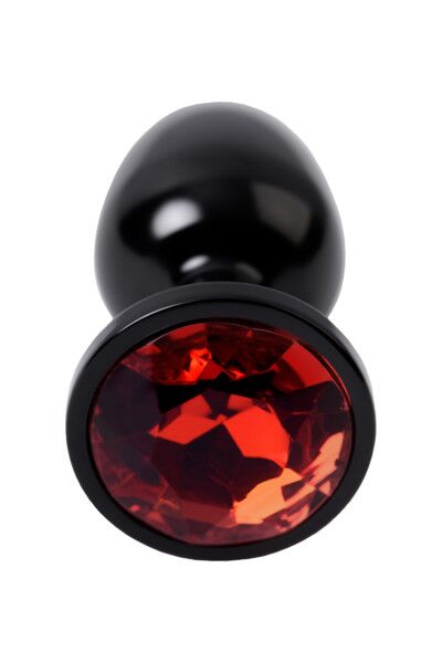Анальная втулка TOYFA, металл, с красным кристаллом, 7,2 см