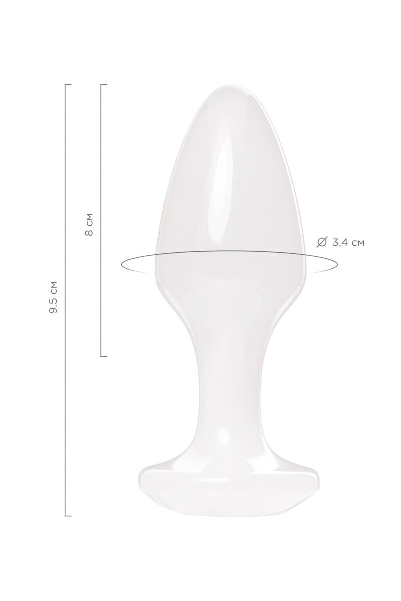 Анальная втулка TOYFA, акрил, белый, 9,5 см