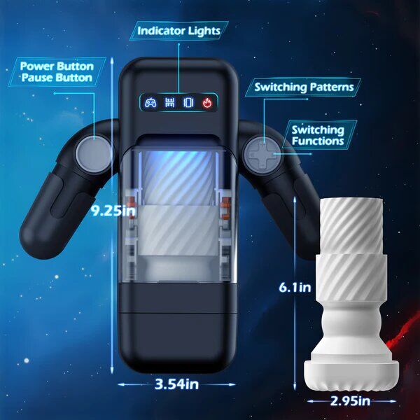 Инновационный робот-мастурбатор Amovibe Game Cup (чёрный)