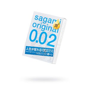 Презервативы полиуретановые Sagami Original 0.02 3'S Extra Lub