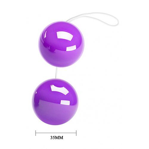 Анально-вагинальные шарики Baile Twins Ball фиолетовые