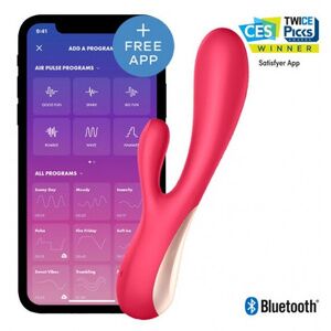 Вибратор Satisfyer Mono Flex с возможностью управления через смартфон красный