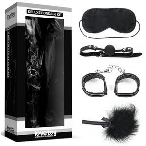 Набор для ролевых игр Lovetoy Deluxe Bondage Kit (маска, кляп, наручники, тиклер)